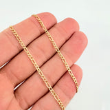 Cadena Figaro 2.65gr / 45cm / 2.3mm Oro Amarillo +1 18K *