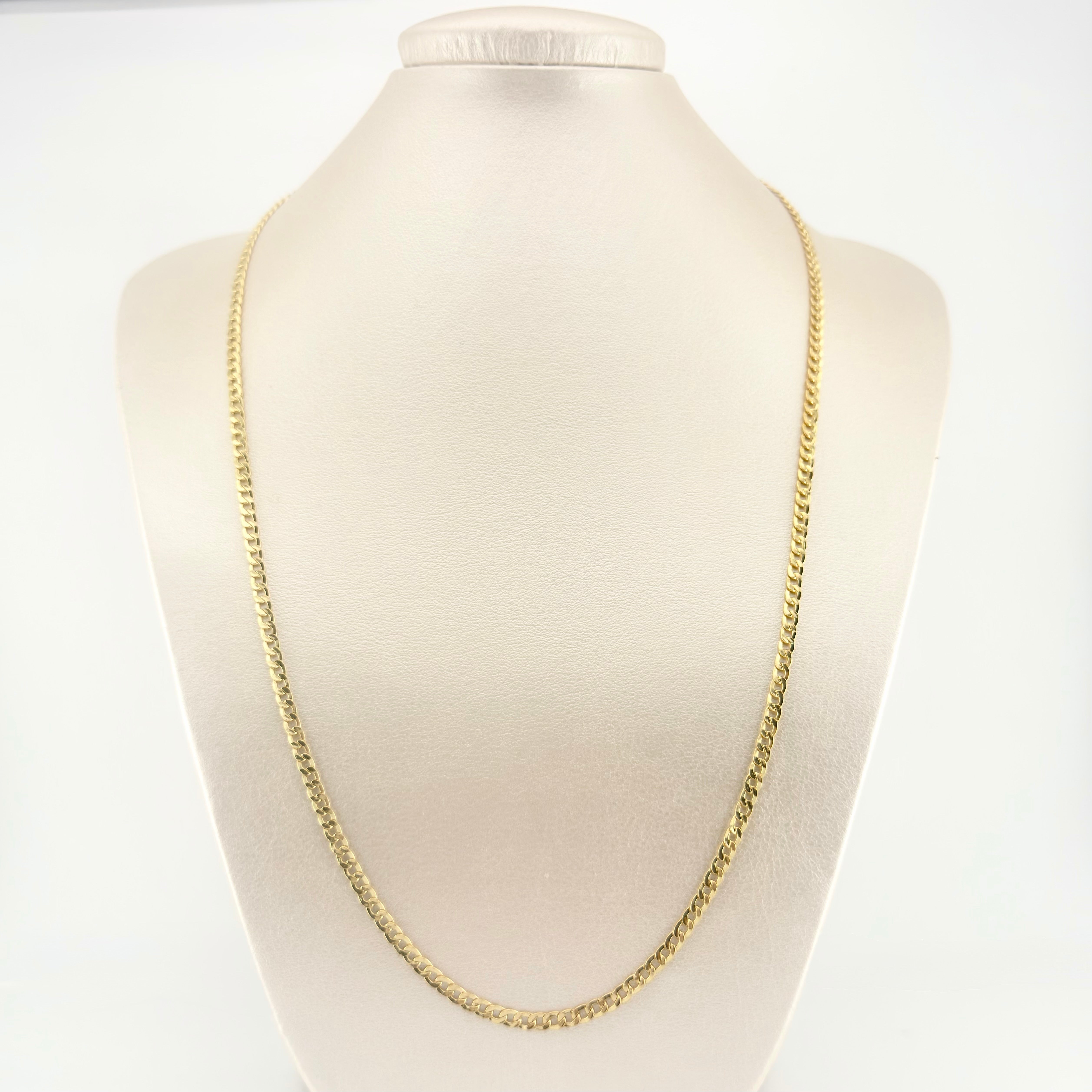 Cadena Cubana 6.3gr / 60cm / 3.3mm Oro Amarillo +1 18K *