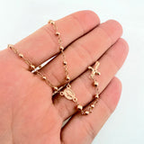 Rosario Virgen Milagrosa 6.15gr / 50cm / 3mm - 4mm Oro Rosa 18K