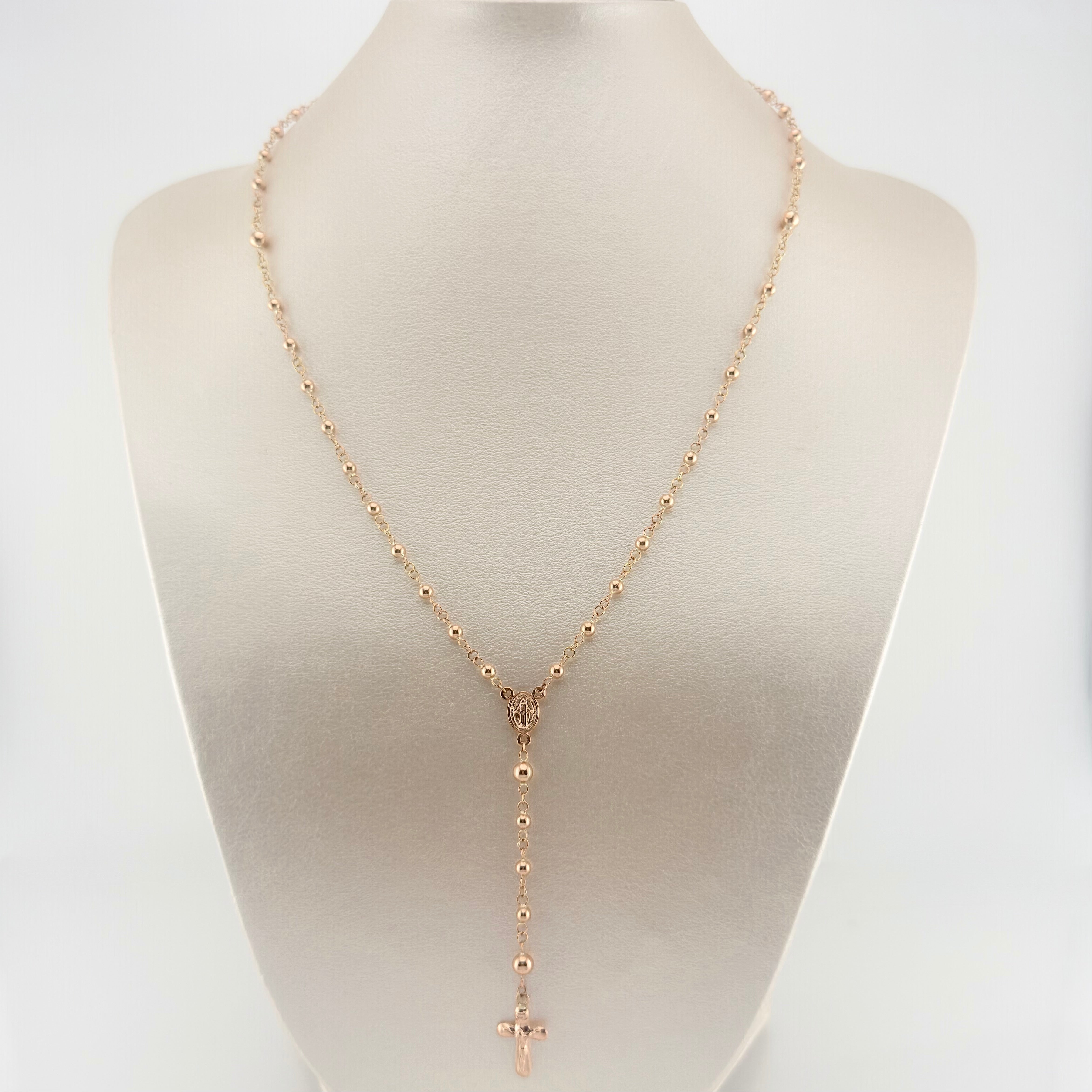 Rosario Virgen Milagrosa 6.5gr / 60cm / 3mm - 4 mm Oro Rosa 18K ©