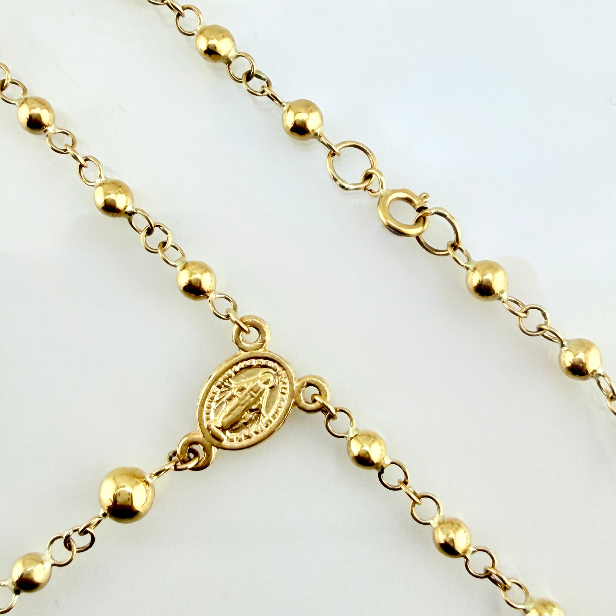 Rosario Virgen Milagrosa 6.2gr / 50cm / 3mm - 4 mm Oro Amarillo 18K ©