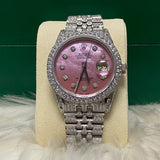 Reloj Rolex Datejust Pink Face Jubille 36mm Diamantes Acero Inoxidable Aftermarket Ω