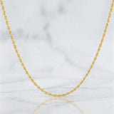 Cadena Lazo 1.1g / 60cm / 1.15mm Oro Amarillo 18K