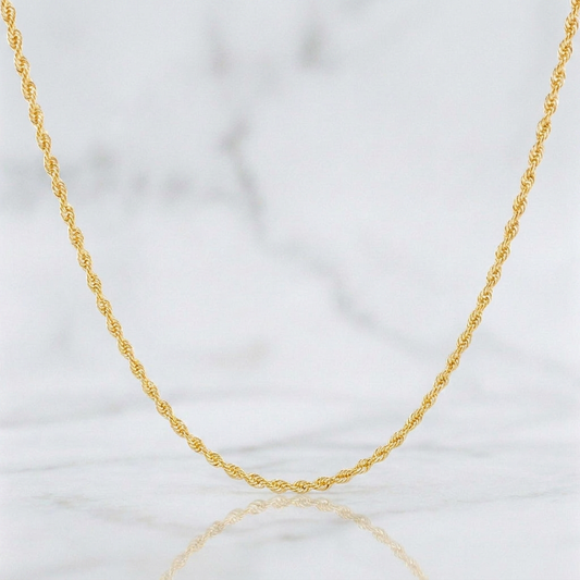Cadena Lazo 2.1g / 60cm / 1.6mm Oro Amarillo 18K