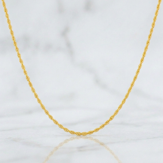 Cadena Lazo 3.5g / 60cm / 2.2mm Oro Amarillo 18K