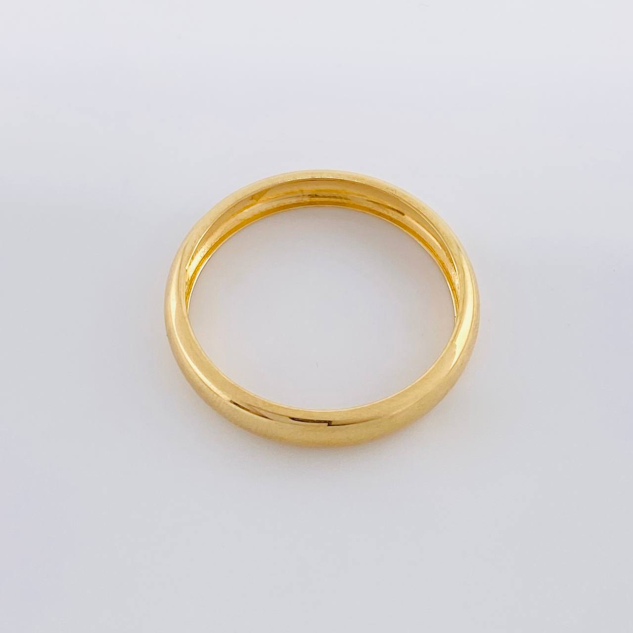 Anillo Argolla Lisa Media Caña 1.3g / T6 1/4 Oro Amarillo 18K