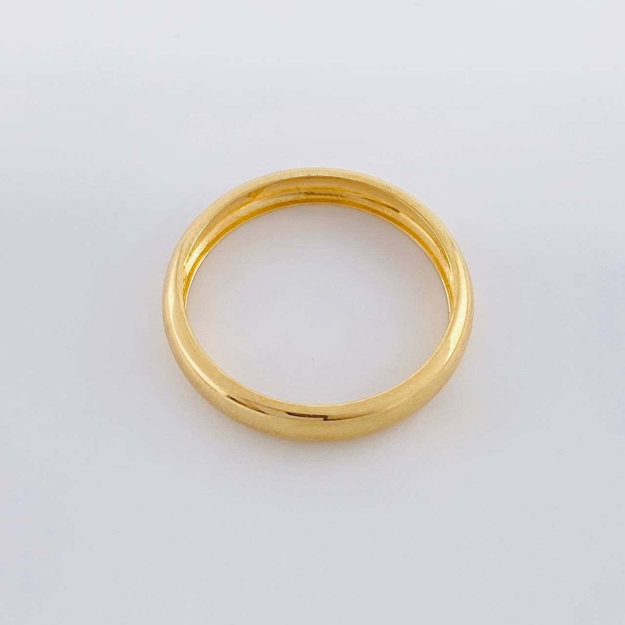 Anillo Argolla Lisa Media Caña 1.2g / T5 3/4 Oro Amarillo 18K