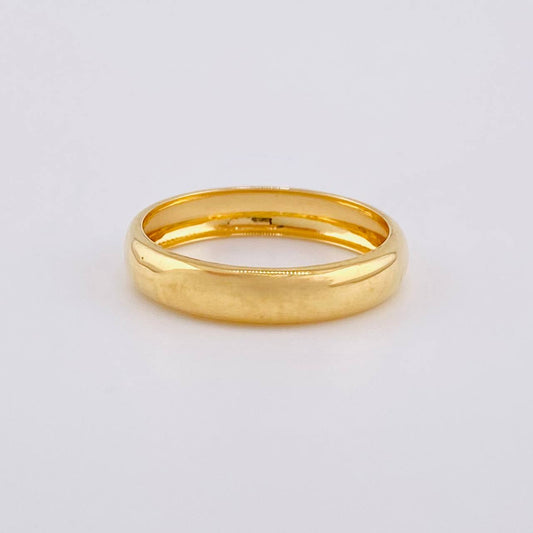 Anillo Argolla Lisa Media Caña 1.35g / T6 3/4 Oro Amarillo 18K
