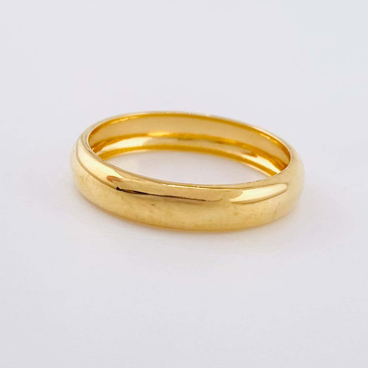 Anillo Argolla Lisa Media Caña 1.75g / T8 1/2 Oro Amarillo 18K