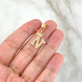 Dije Letra N Corona 1.75gr / 2.7cm / Oro 18K *