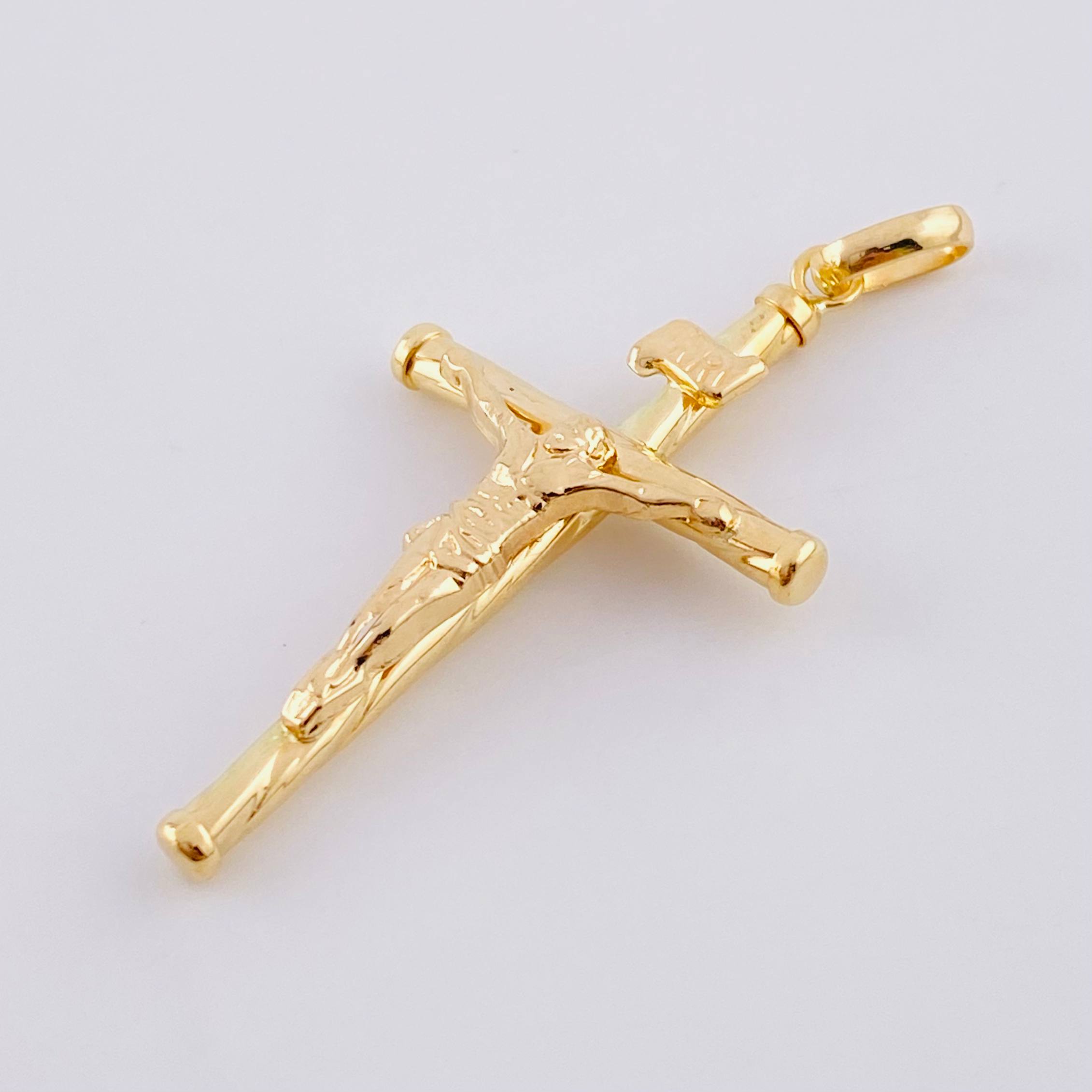 Dije Cruz Entorchada 0.95 g / 3.2 cm Oro Amarillo 18K