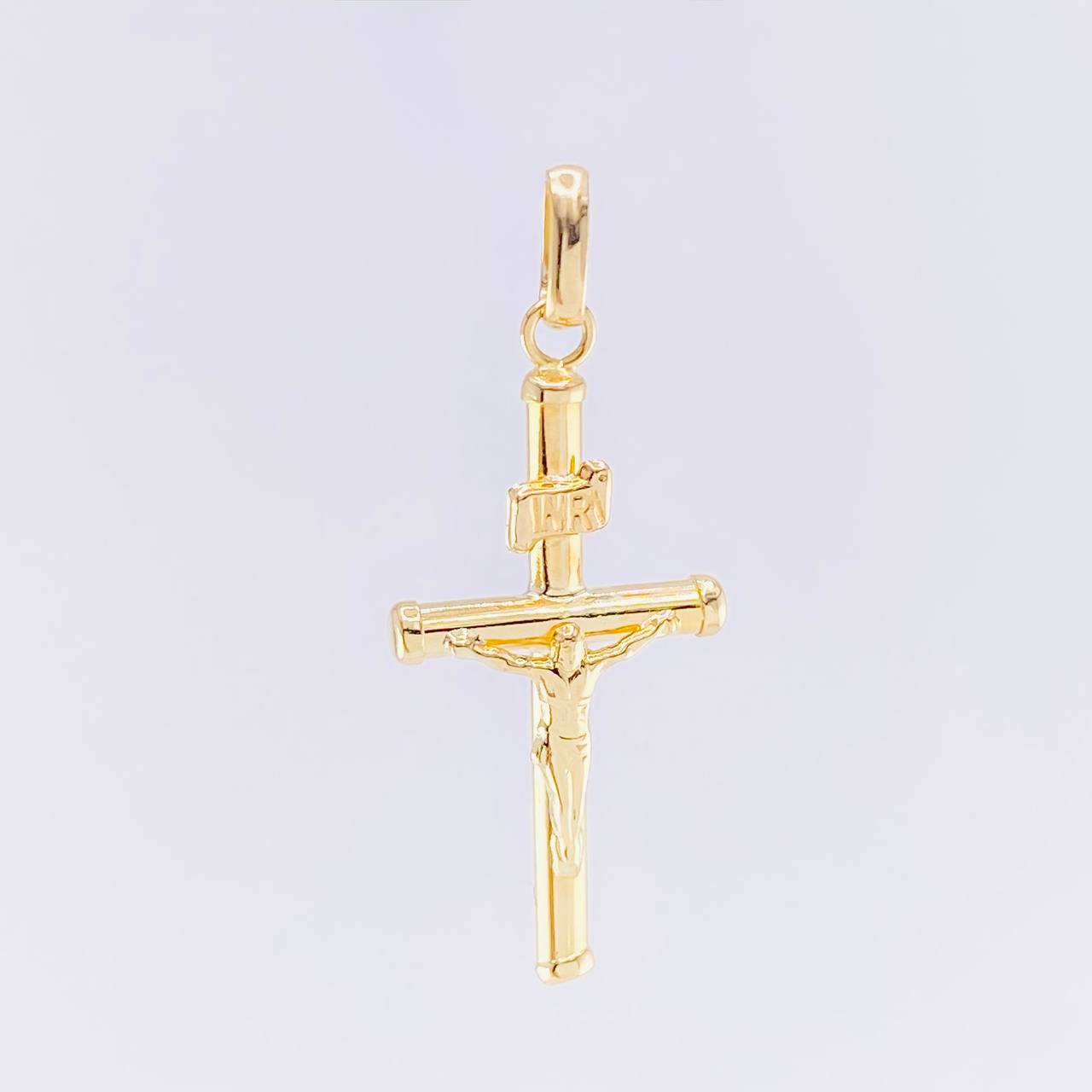 Dije Cruz Lisa 1.1 g / 3.3 cm Oro Amarillo 18K