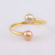 Anillo Tu Y Yo 1.3 g / T8 3/4 Tres Oros 18K
