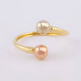 Anillo Tu Y Yo 1.4 g / T8 1/4 Tres Oros 18K