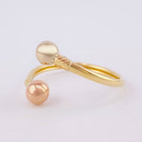 Anillo Tu Y Yo 1.2 g / T9 Tres Oros 18K