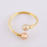 Anillo Tu Y Yo 1.3 g / T9 1/4 Tres Oros 18K
