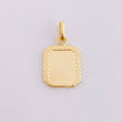 Dije Placa Marco Bordeado 0.6 g / 2 cm Oro Amarillo 18K