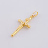 Dije Cruz Lisa 1.1 g / 3.3 cm Oro Amarillo 18K