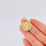 Dije Medalla Letra O 4.65g / 3.1cm Oro Amarillo 18K