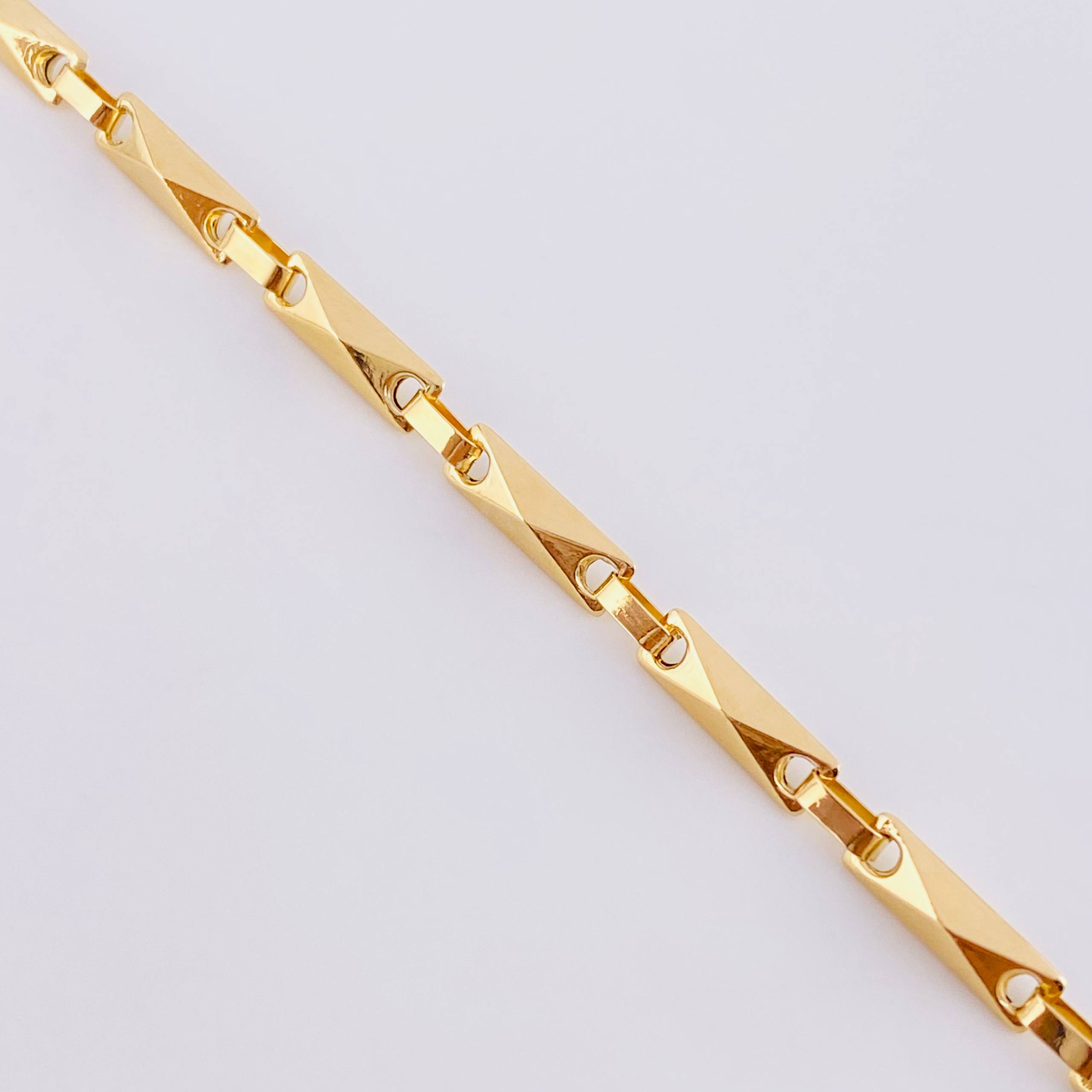 Pulso Rustico Rombo 4.55 g / 21 cm / 3.8 mm Oro Amarillo 18K
