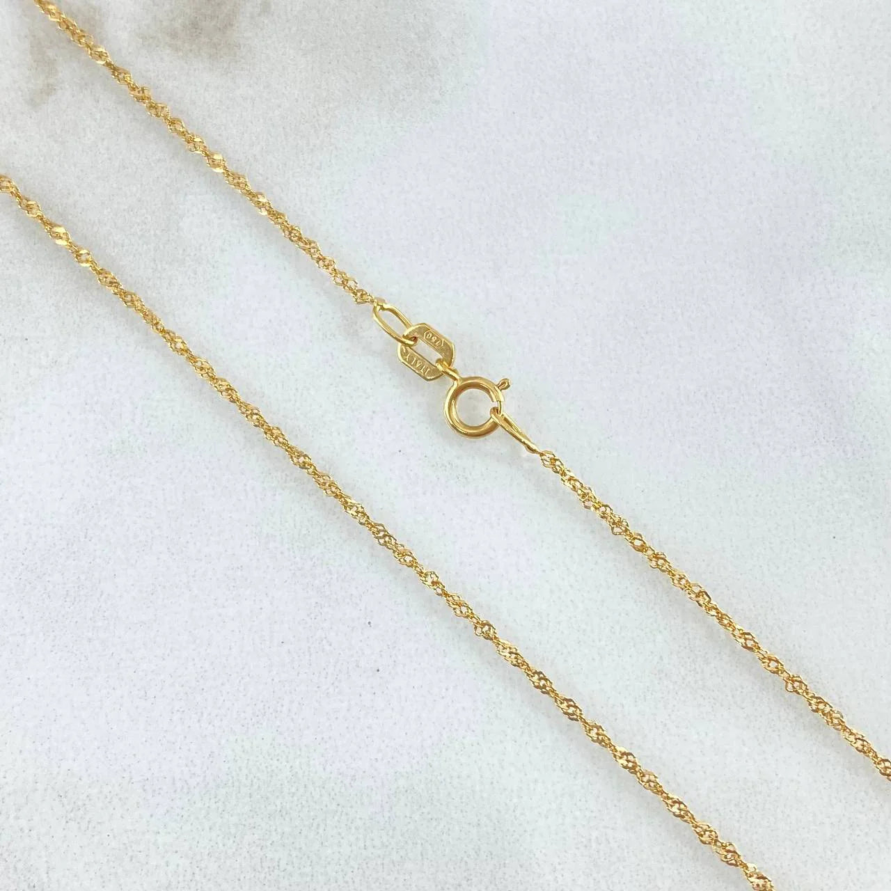 Cadena Singapur 1.9 g / 60 cm / 1.9 mm Oro Amarillo 18K