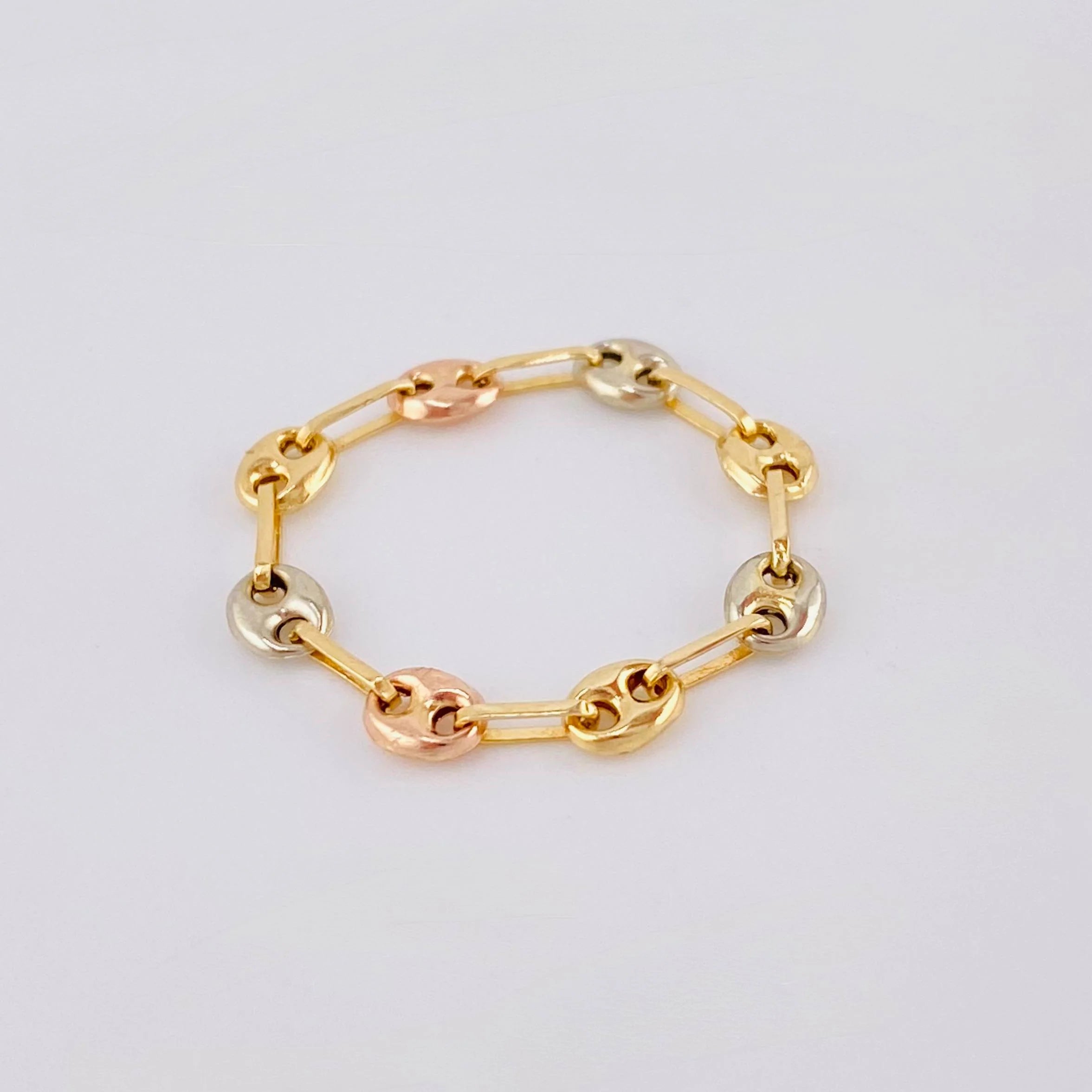 Anillo Gc 0.7 g / T7 - 6 3/4 Tres Oros 18K