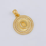 Dije Medalla Letra O 4.65g / 3.1cm Oro Amarillo 18K
