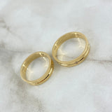 Fabricacion Bajo Pedido Anillo Argollas Circon Central Matrimonio 10gr / Oro Amarillo *