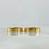 Fabricacion Bajo Pedido Anillo Argollas Circon Central Matrimonio 10gr / Oro Amarillo *