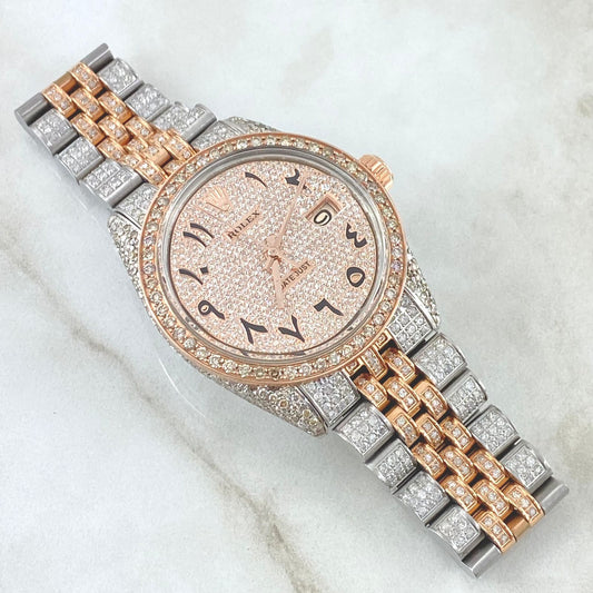 Reloj Datejust Rosa Curvi 36mm Rolesor Twinlock Jubilee Aftermarket