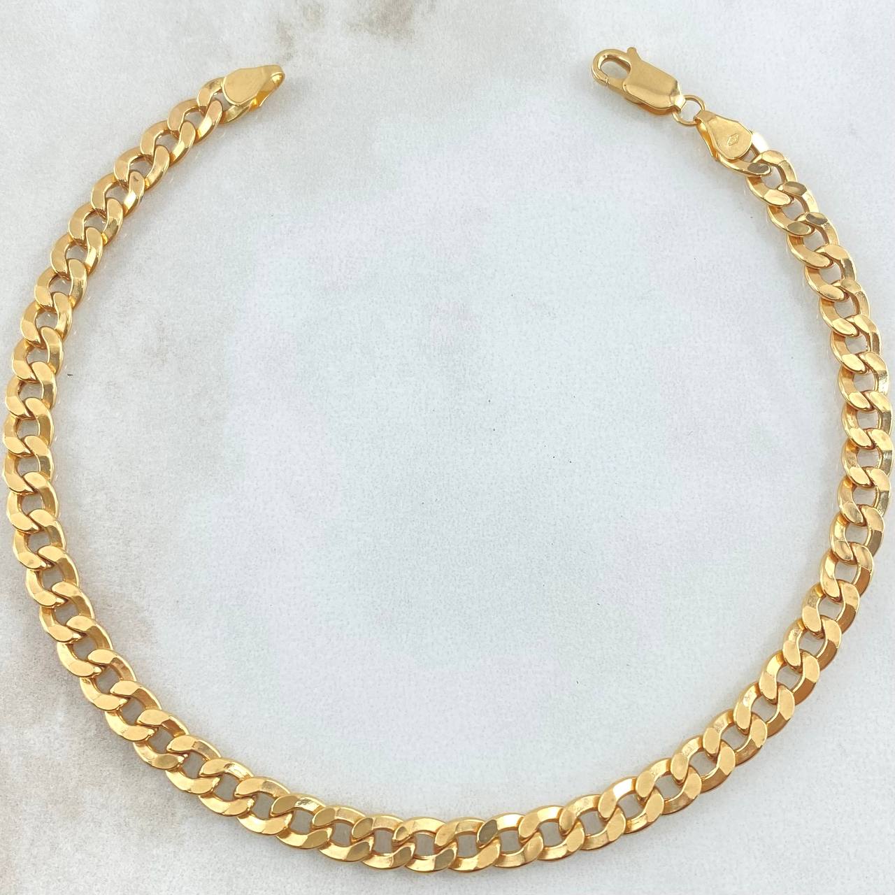 Tobillera Cubana 7.15gr / 24cm / 5.4mm Oro Amarillo +0 18K