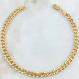 Tobillera Cubana 7.15gr / 24cm / 5.4mm Oro Amarillo +0 18K