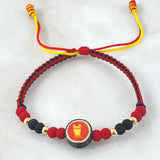 Pulsera Roja Casco Super Héroe 0.2gr / Oro 18K (A.C)
