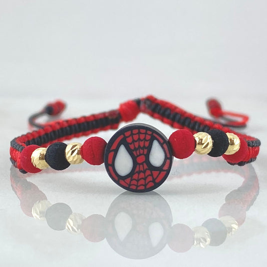 Pulsera Roja Mascara Super Héroe 0.3gr / Oro 18K (A.C)