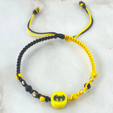 Pulsera Amarilla Murciélago Super Héroe 4 Und Oro 18K (A.C)