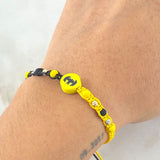 Pulsera Amarilla Murciélago Super Héroe 4 Und Oro 18K (A.C)