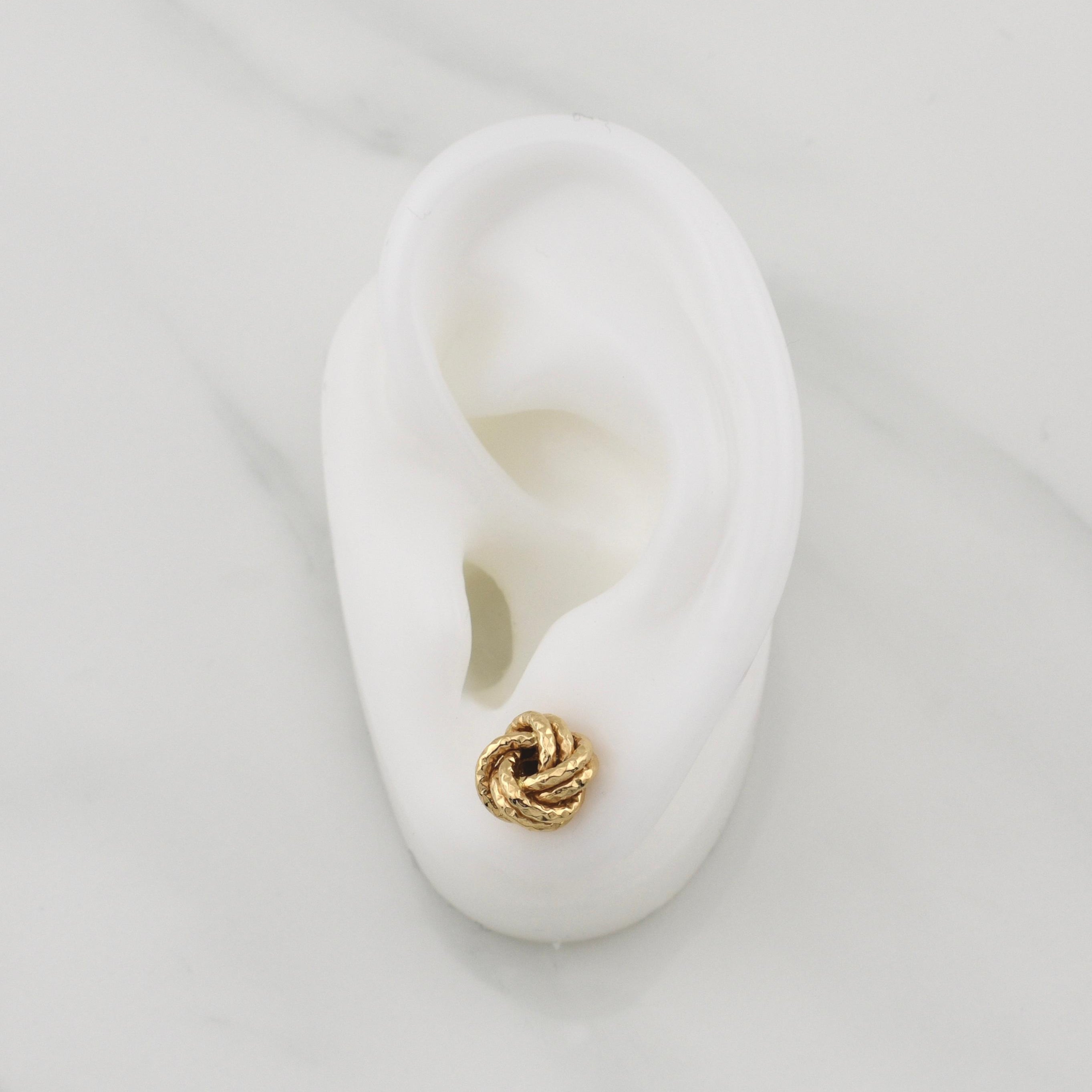 Topos Helice Diamantado 1.7gr / 10.5mm Oro Amarillo +4 18K