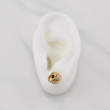 Topos Helice Diamantado 1.7gr / 10.5mm Oro Amarillo +4 18K