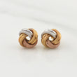 Topos Helice Semi Diamantado 1.75gr / 13mm Tres Oros +4 18K ©