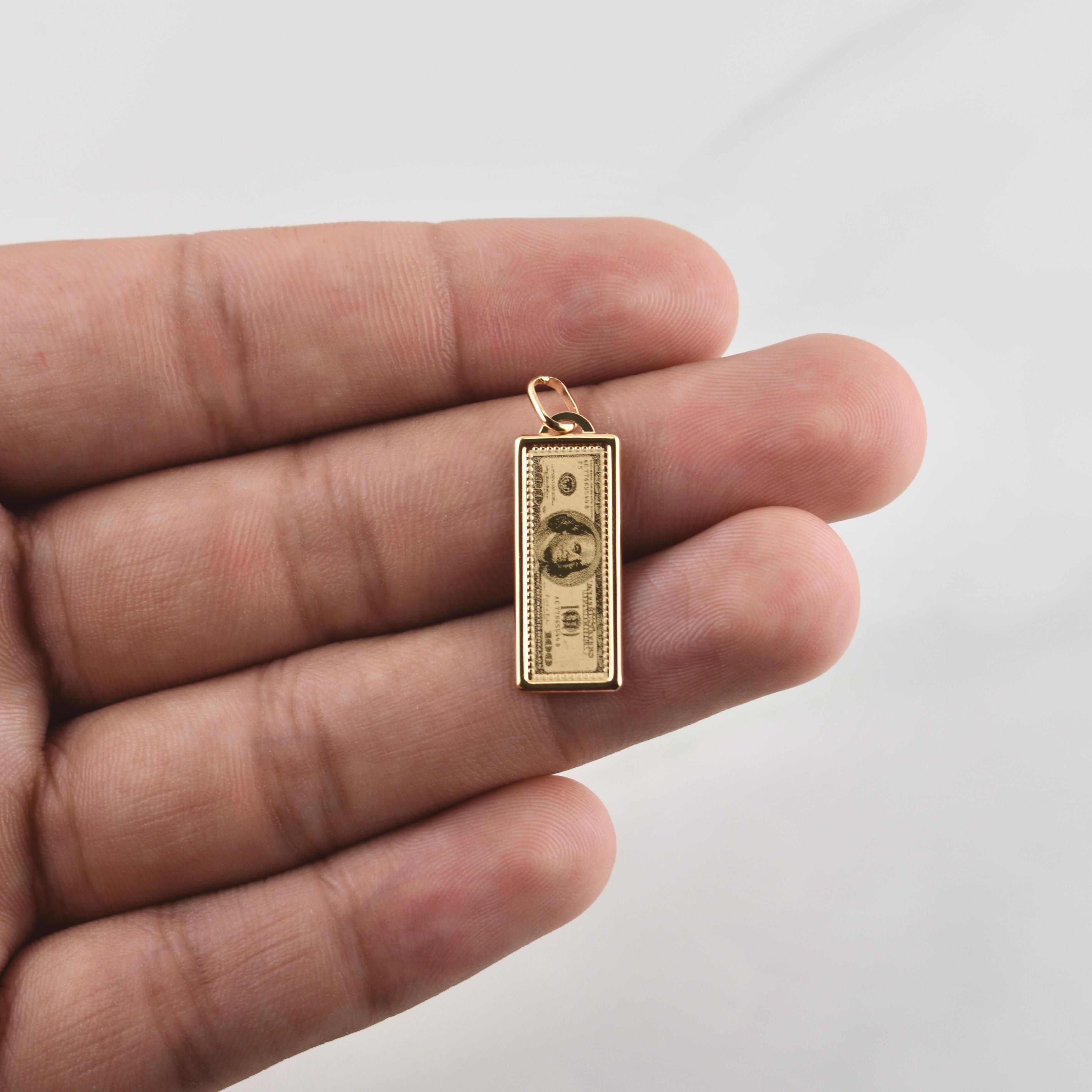 Dije 100 Dolares 1.1gr / 3cm / Oro Amarillo +4 18K