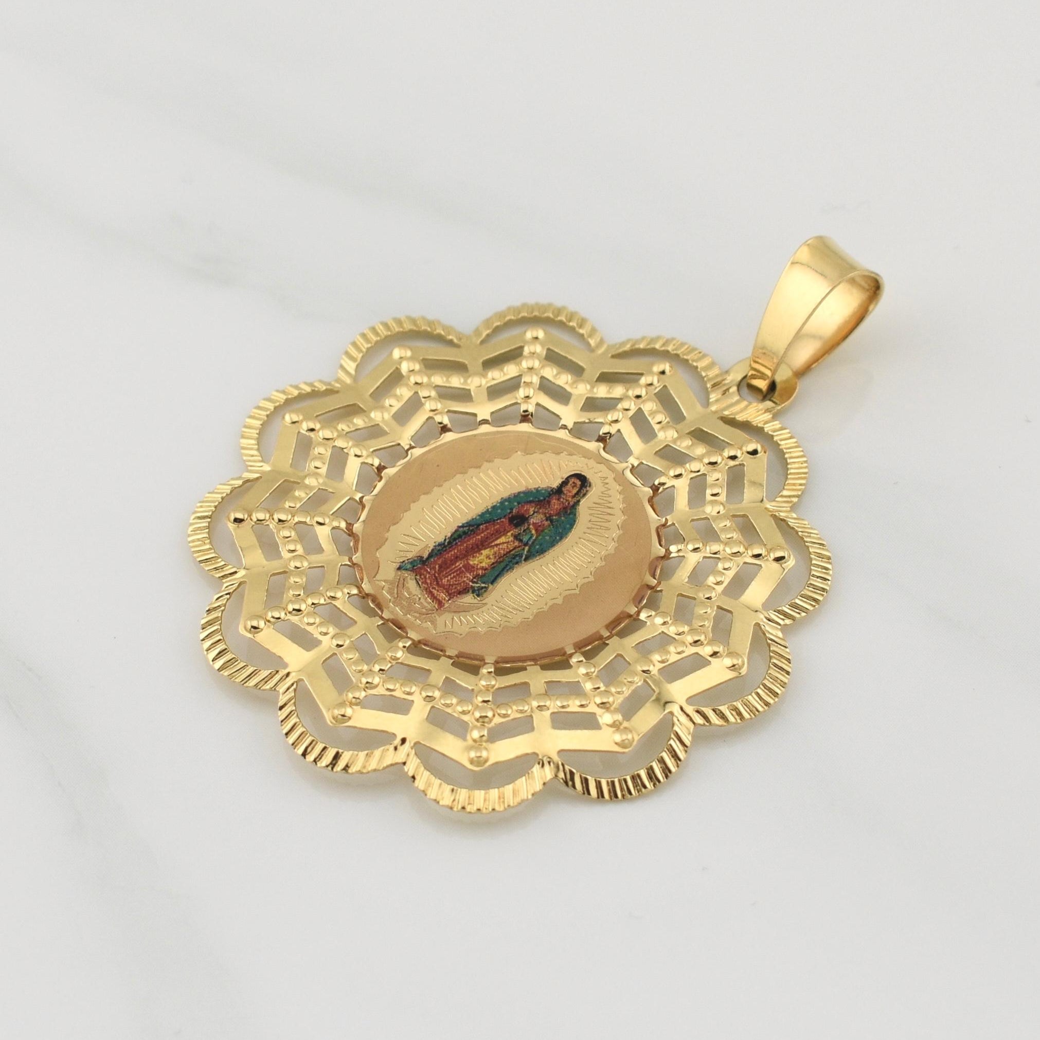 Dije Virgen Guadalupe 5.8gr / 5.3cm / Oro Amarillo +4 18K ©