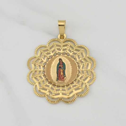 Dije Virgen Guadalupe 5.8gr / 5.3cm / Oro Amarillo +4 18K ©