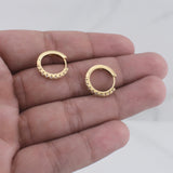 Candongas Carril 3.4gr / 2.5cm / Oro Amarillo +4 18K