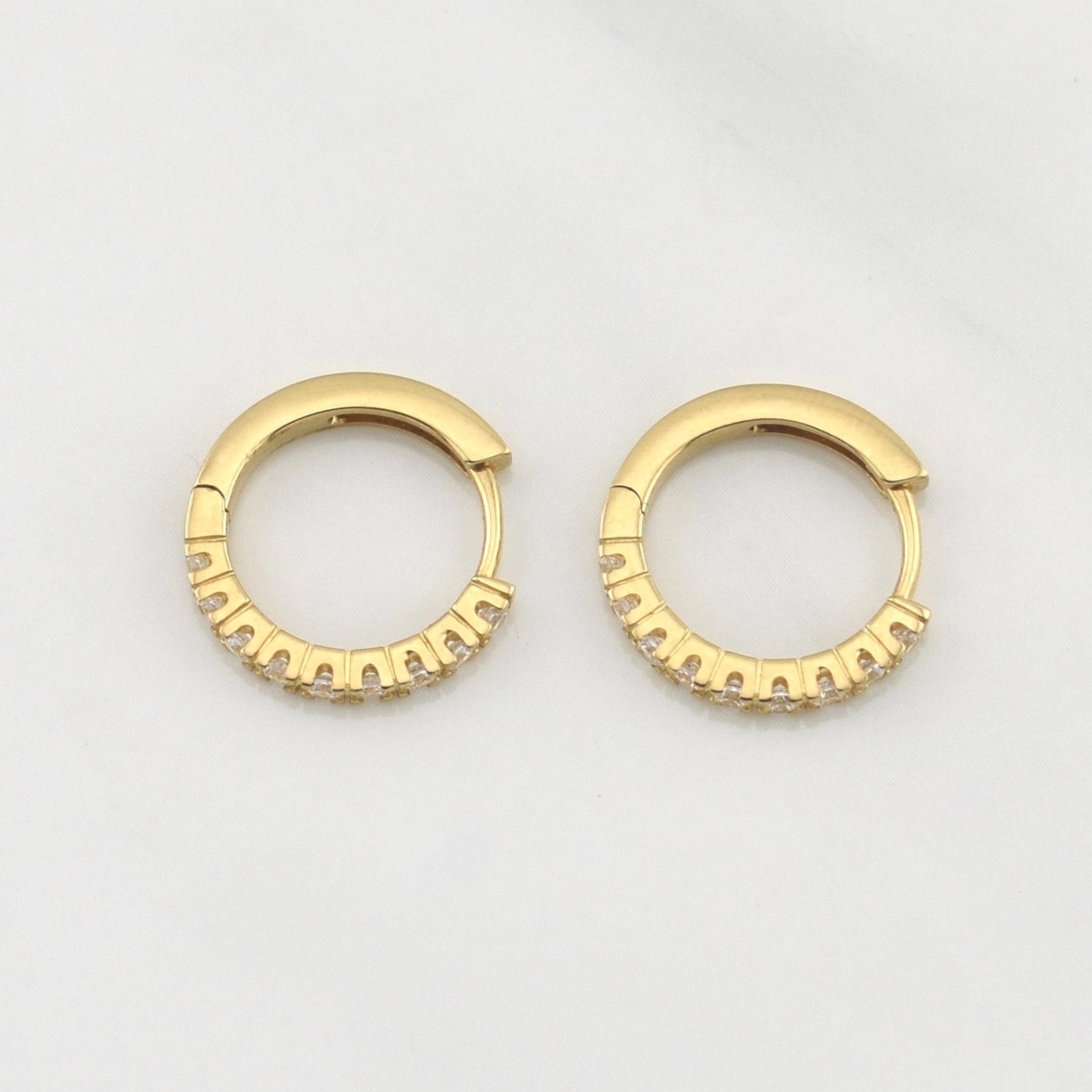 Candongas Carril 3.4gr / 2.5cm / Oro Amarillo +4 18K