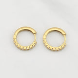 Candongas Carril 3.4gr / 2.5cm / Oro Amarillo +4 18K