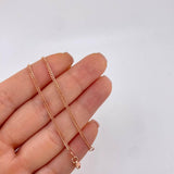 Cadena Cubana 6.1g / 60cm / 1.7mm Oro Rosa 18K