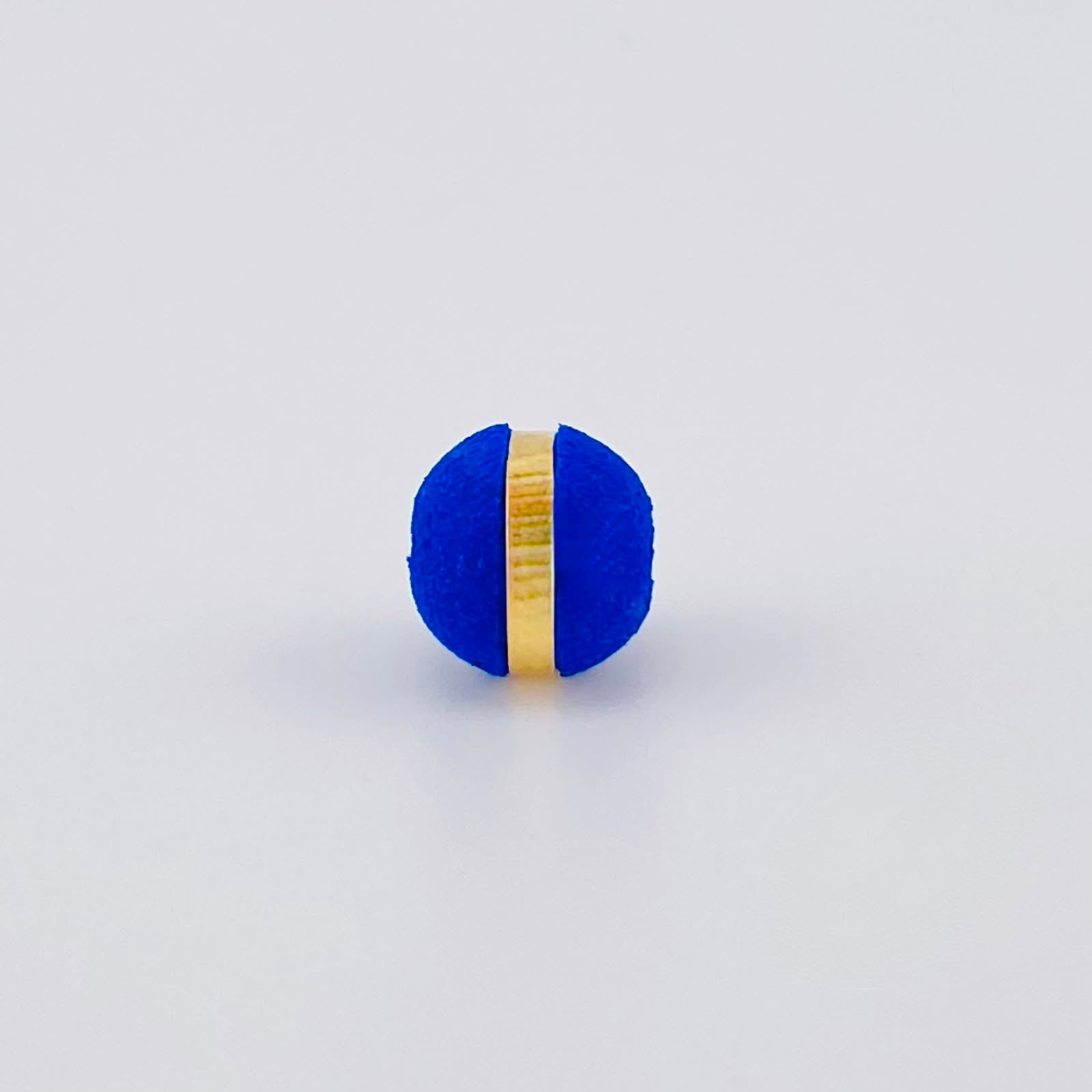 Bola Neoro Azul 1 Raya 0.06gr / 6mm Oro Amarillo 18K