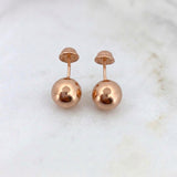 Topos Bola Lisa 0.9gr / 8mm Oro Rosa 18K