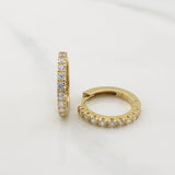 Candongas Carril 3.4gr / 2.5cm / Oro Amarillo +4 18K