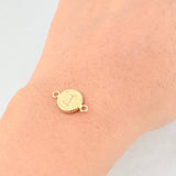 Herraje Circulo Letra J 0.55g / 1.7cm Oro Amarillo 18K